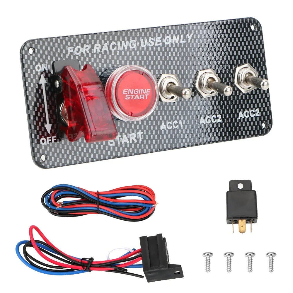 12V Toggle Ignition Switch Ignition Combination with LED Light LED Ignition Switch Panel High Quality Durable Zpaxo 5 in 1