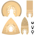 4Pcs Diamond Oscillating Saw Blade Set Quick Release Mixed Oscillating Universal Multi Tool Blade Electric Accessories for Tile Zpaxo 4PCS