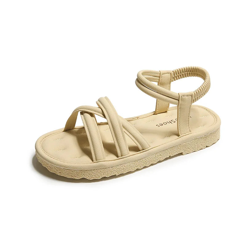 Roman Sandals Women's 2025 Summer Thick-soled Elastic Band Fashion
