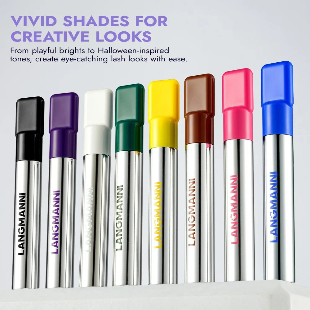 Non-Smudge 8 Color Mascara Water-Resistant Curl & Length All-Day Wear Natural Volumizing Lengthening Mascara Cosmetic Beauty Zpaxo