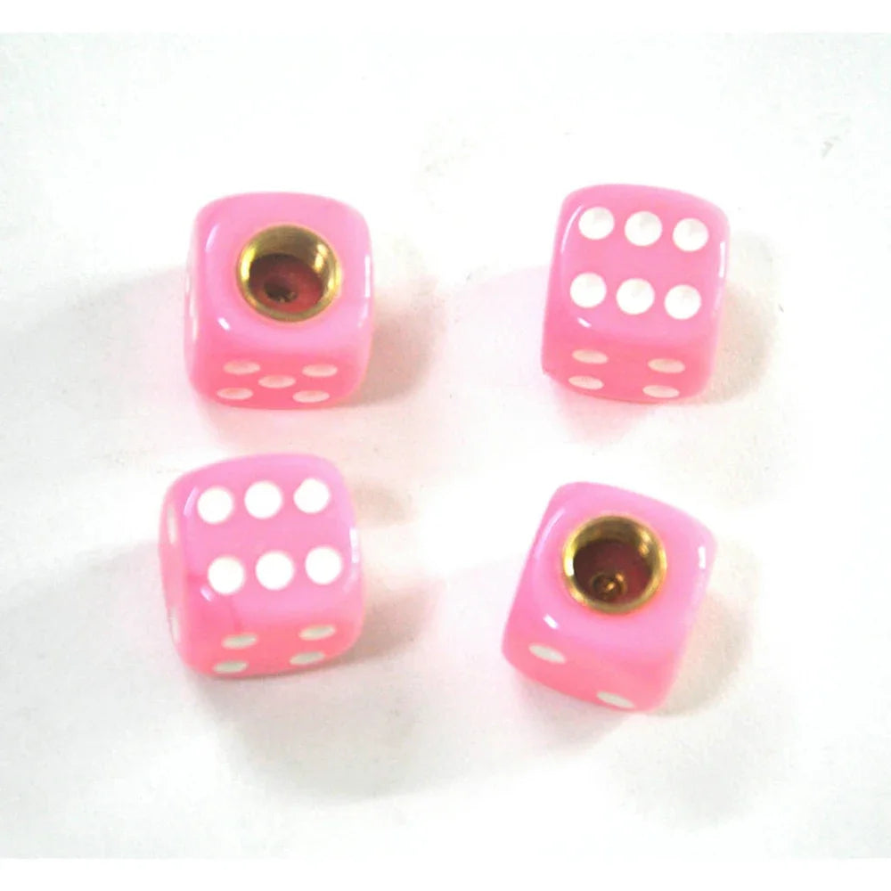 Dice Style Tire Valve Caps – ABS Car, Motorcycle & Bike