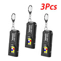 Mini COB LED Keychain Flashlight – USB-C Rechargeable, 5 Modes LED Keychain Flashlight Zpaxo 3PCS
