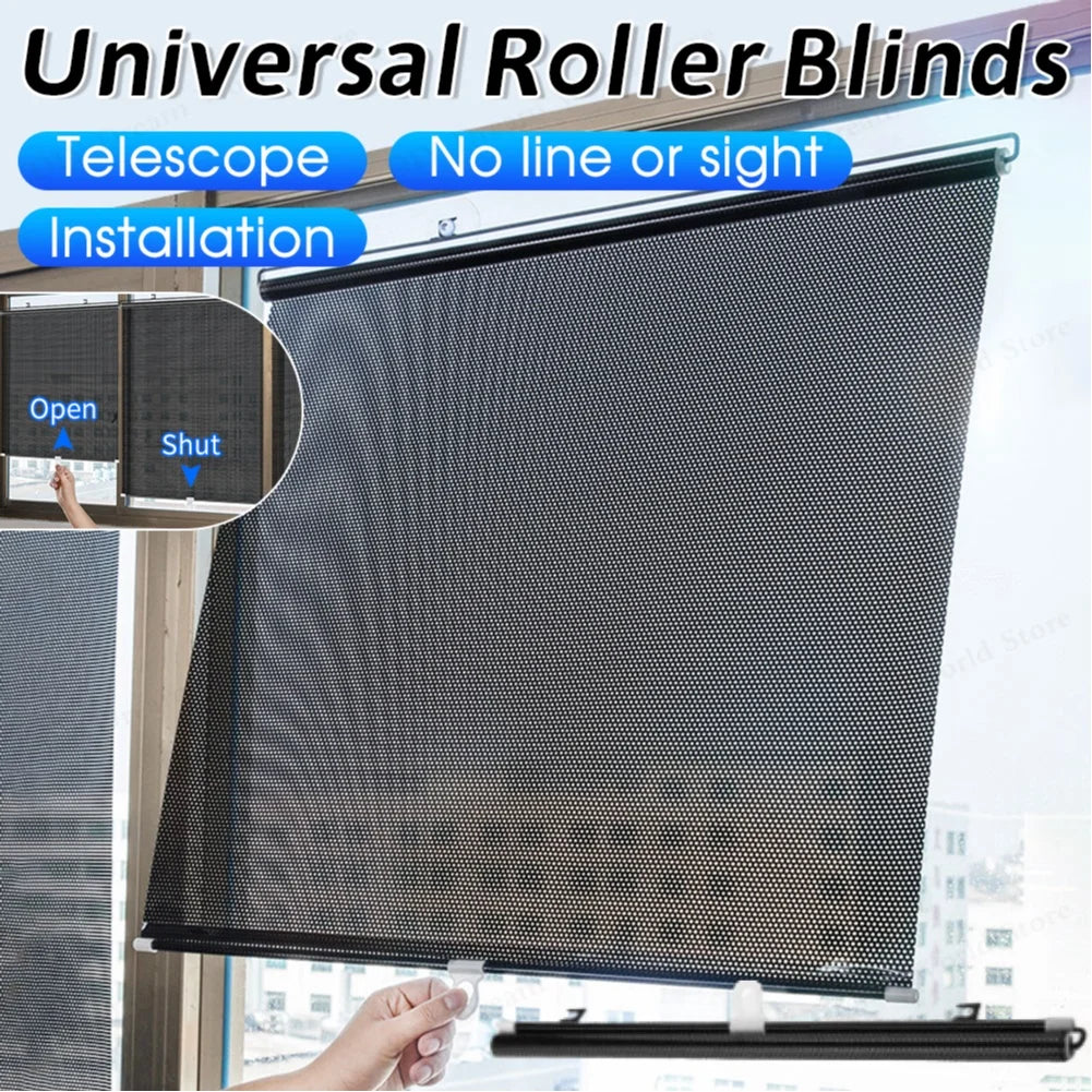 Universal Sunshade Roller blinds Curtains Blackout Curtain Suction Cup Punch-free Retractable Window Kitchen Roller Curtains for Zpaxo