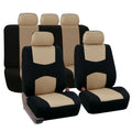 Front Chair Seat Car Accessories Auto Protector Mat Back Cushion Cover Zpaxo beige-5 seat