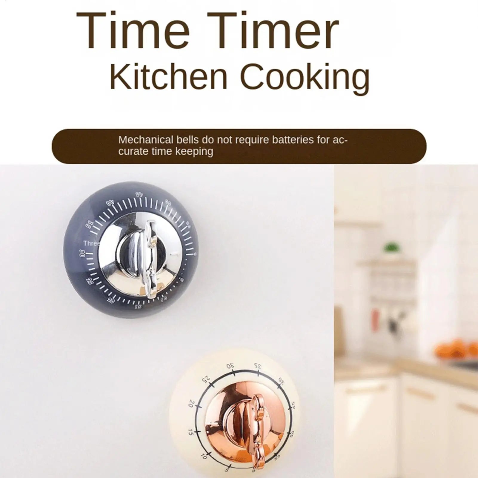 Cartoon Kitchen Timer Cute Bear Strong Magnetic Decorative Manual