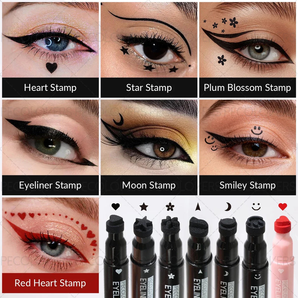 Waterproof Liquid Eyeliner Stamp Smudge-proof Create Unique Eye Shape Zpaxo