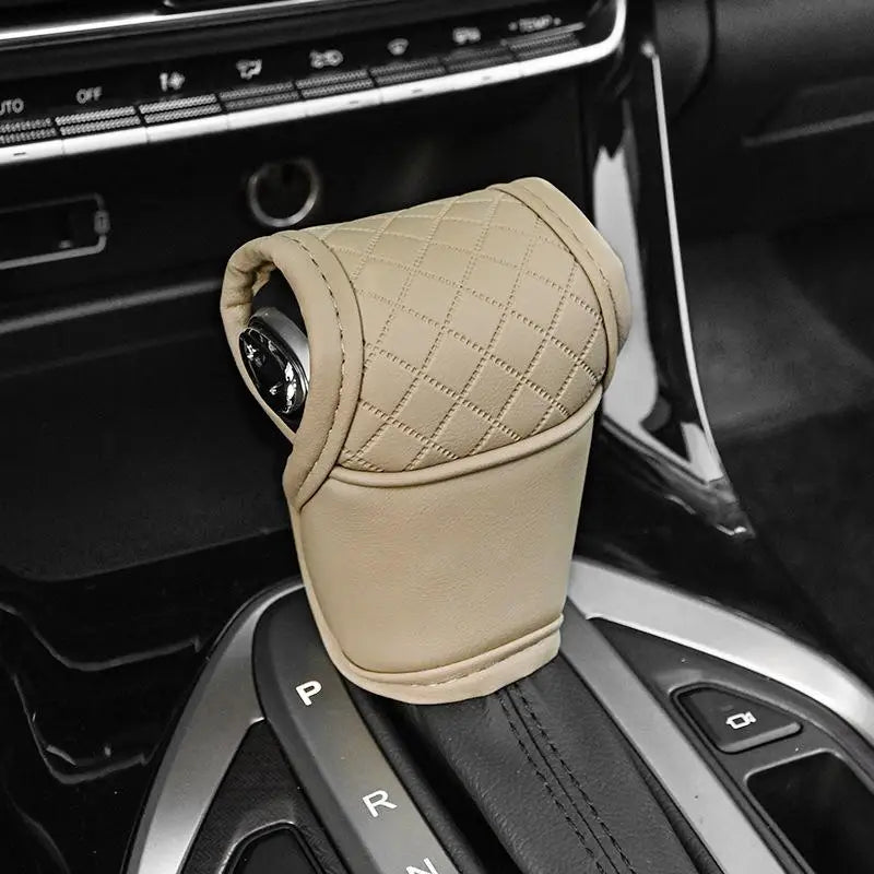 PU Leather Car Gear Shift Cover – Universal Non-Slip Protector