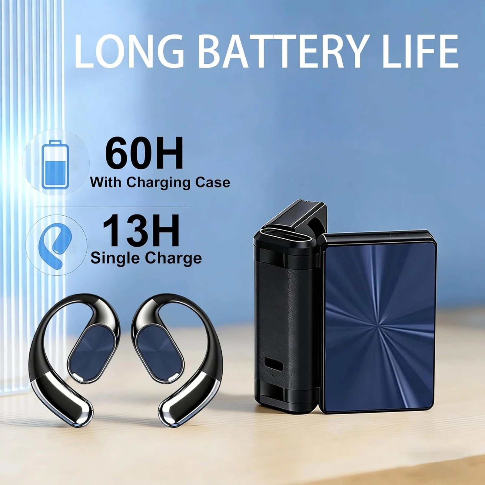 Bluetooth Earbuds Dual Fold 6 0 Headphone Waterproofing Sweatproof