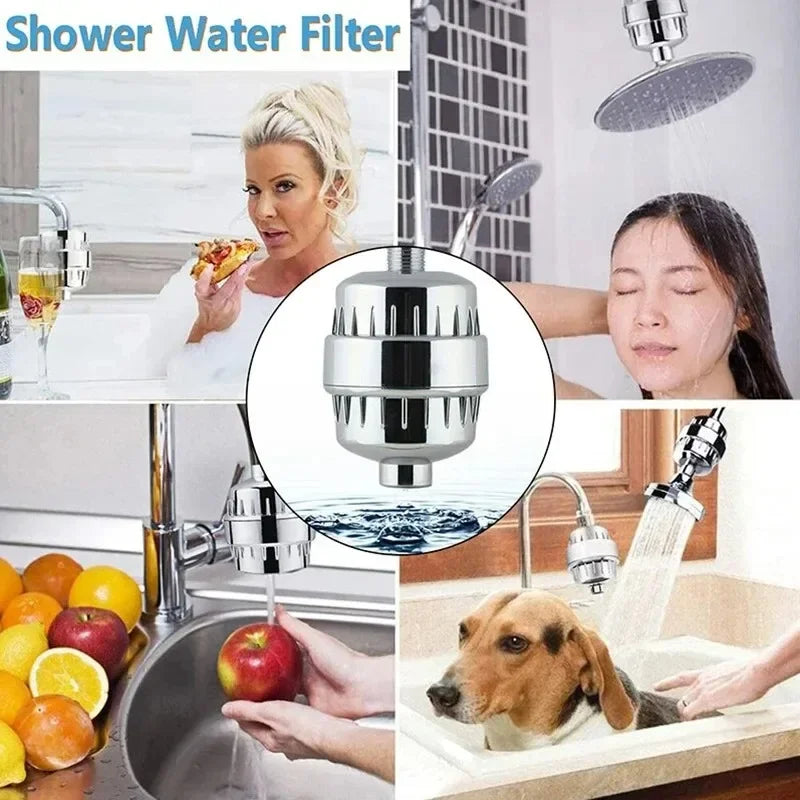 Filter Element 15-20 Grade Water Purification Household Water Purifier Shower Filter Set Bathing To Remove Residual Chlorine Zpaxo