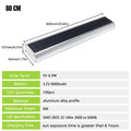 Outdoor Aluminum Solar Billboard Lights Sensor 4 Modes LED Lamp Lighting until Morning Street Lighting Energy Efficient Zpaxo Silver-60CM White-6000K--Sensor China Mainland