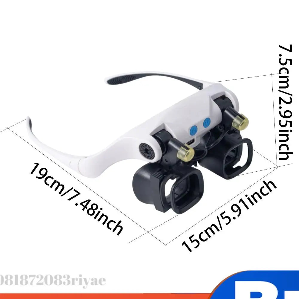 Jeweler Magnifying Glass LED Interchangeable Lens HD 2X 4X 6X 10X 13X