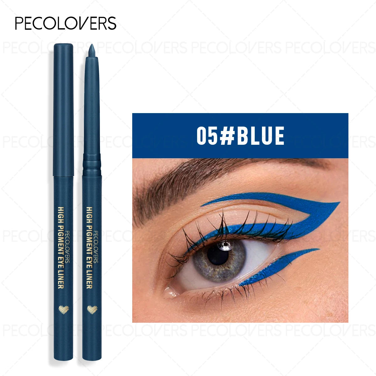 1PC Matte Black Green Waterproof Eyeliner Pencil Sweatproof Quick Dry Easy To Wear High Pigment Eye Liner Pen Eye Makeup Tool Zpaxo 05