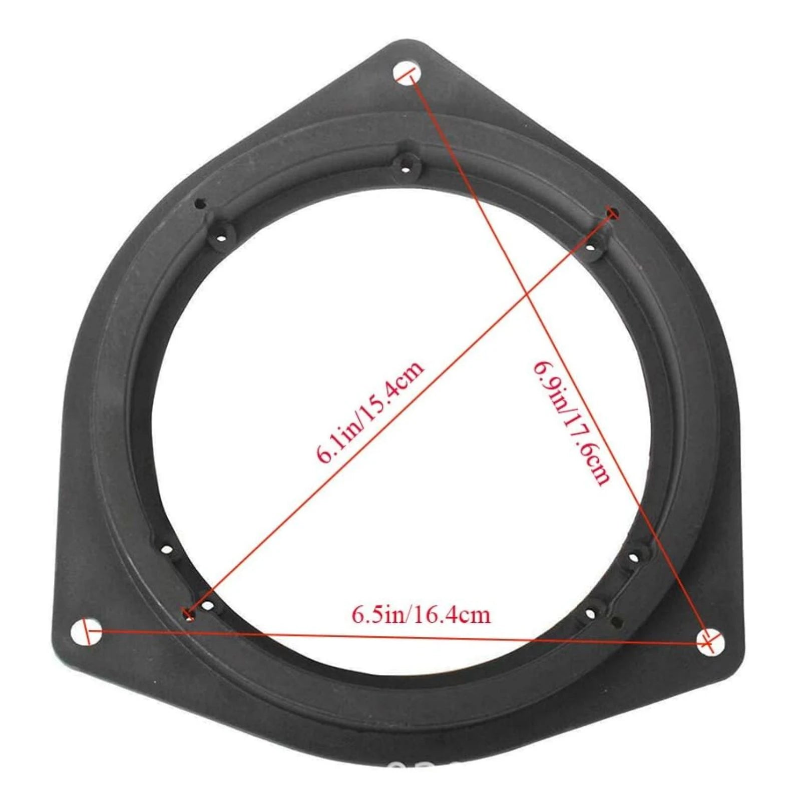 2Pcs/Set 6.5inch Car Speaker Spacers Adapter For Toyota Corolla For Celica For Matrix Plastic Black Mounting Spacer Adaptor Ring