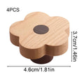 Flower Drawer Pulls 4 Wooden Home Decor Screws Cabinet Cupboard