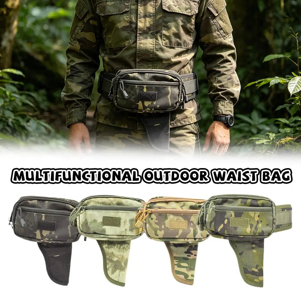 Concealed Handgun Holsters Tactical Waist Bag Nylon Waterproof Multi Pocket EDC Utility Belt Pouch for CS Hunting Zpaxo