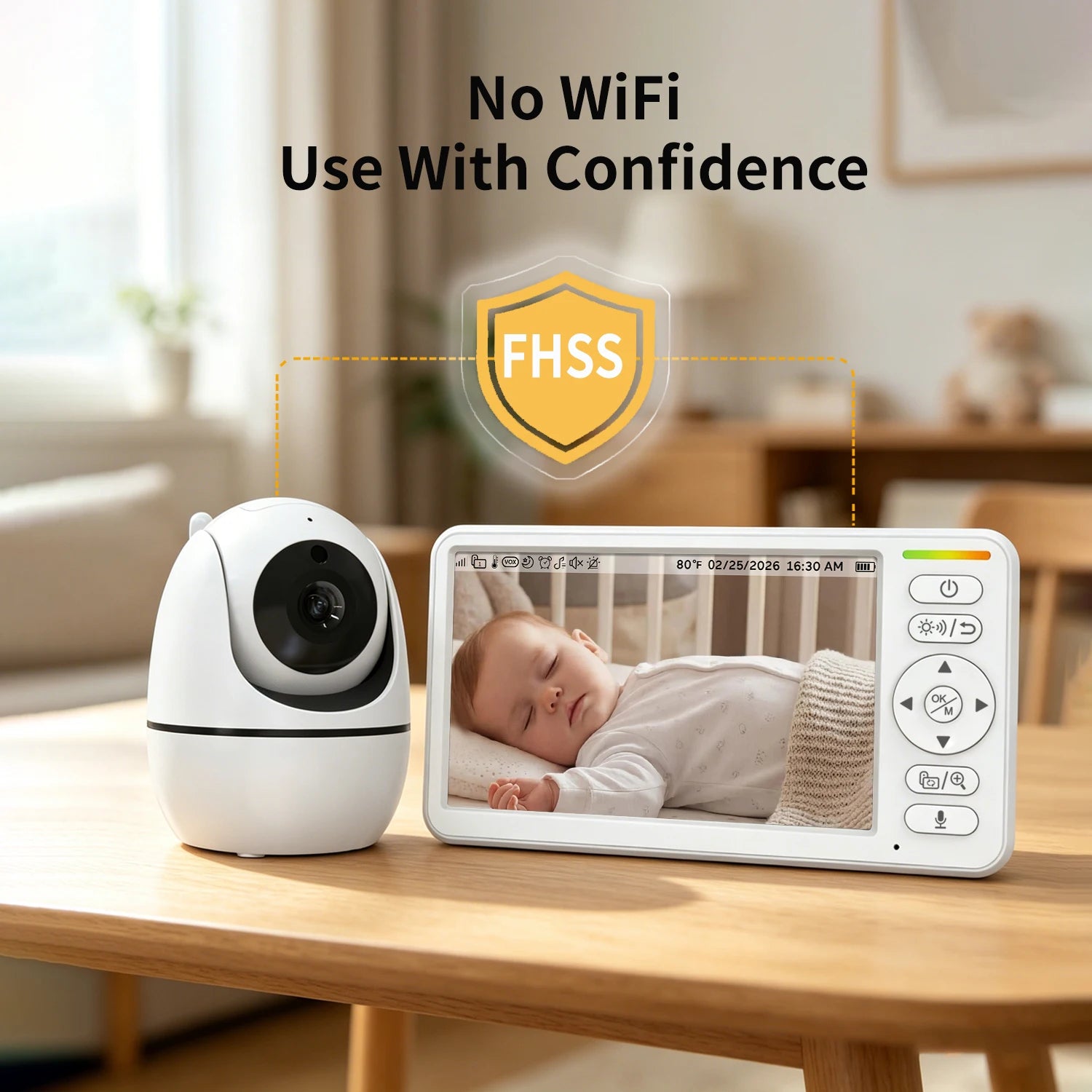 Video Baby Monitor Camera Pan Tilt Zoom Babyphone Cam Night Vision Zpaxo