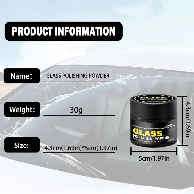 Glass Polishing Powder Detergent Glasses Scratch Remover Washing