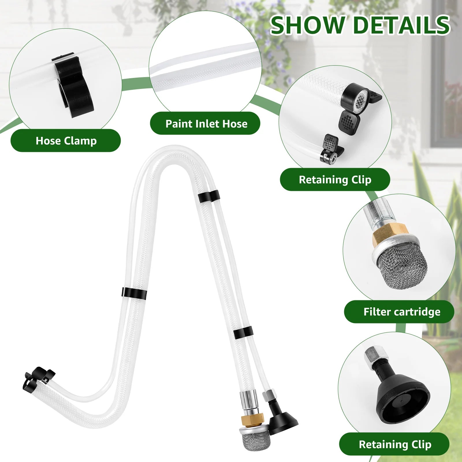 Suction Tube Kit for Graco Magnum Project Painter Plus X5 X7 ProX17 and ProX19 Stand Airless Paint Sprayer ﻿High Performance Zpaxo