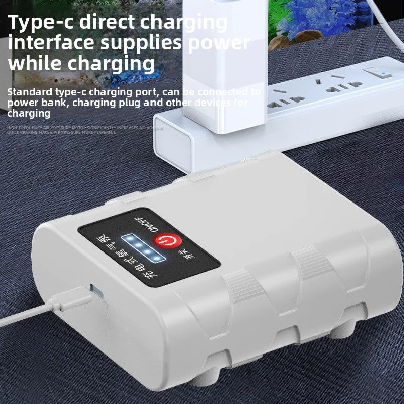 Rechargeable Fish Tank Aerator Pump Outdoor Fishing Portable Ultra