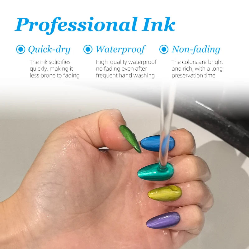 10-Piece Nail Art Pen Set – Waterproof Acrylic Liner Pens Nail Art Pen Set Zpaxo