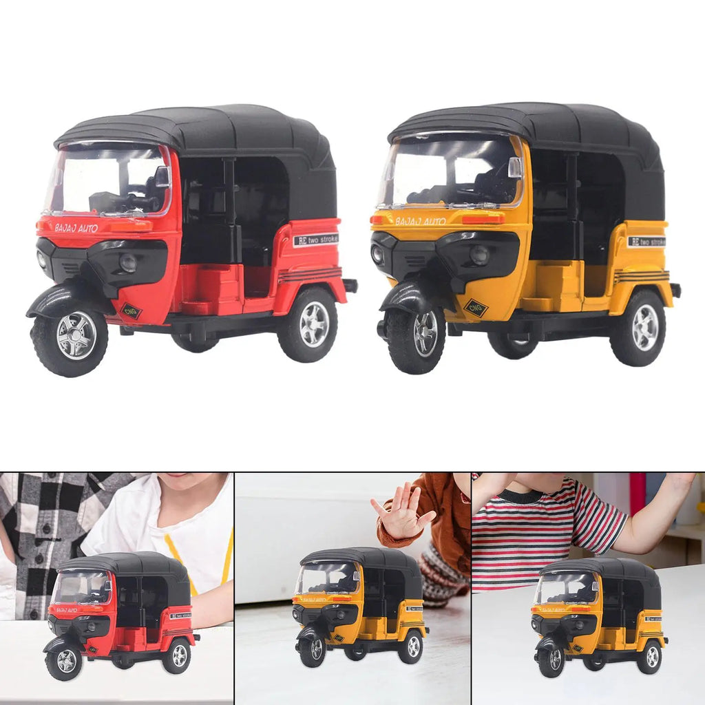 1:14 Scale Tricycle Model Creative Decor Retro Design Statue Miniature Figurine for Tabletop Office Bedroom Living Room Birthday Zpaxo