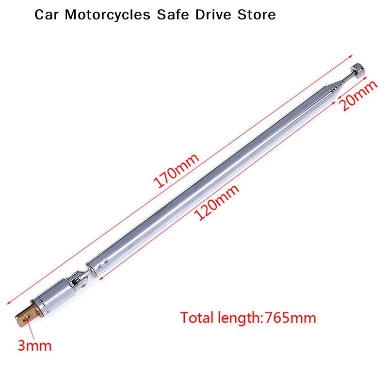 CM1Pc 7 Sections Car Radio Cassette Recorder Telescopic TV Antenna