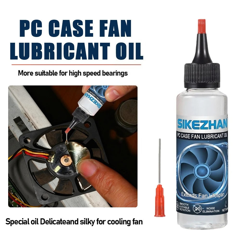 PC Case Fan Lubricant Oil - Reduce Friction Anti-Rust Reduce Drag Long-Lasting Lubrication Quiet Operation for Fan Shaft Bearing Zpaxo