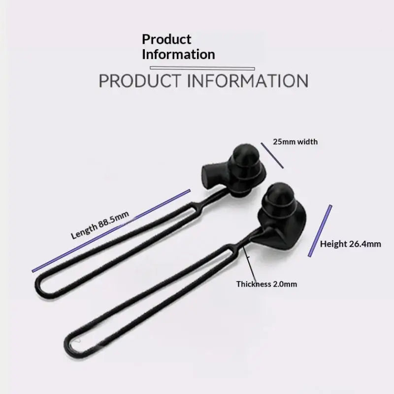 Silicone Swimming Ear Plugs with Lanyard & Nose Clip | 1 Pair Swimming Ear Plugs Zpaxo