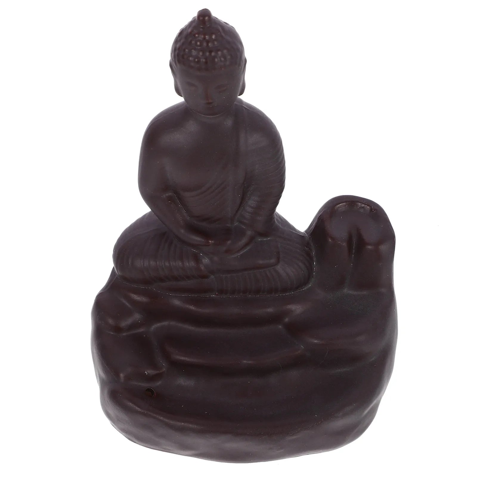 Ceramic Backflow Incense Burner Buddha Statue Zen Decor Aroma Therapy
