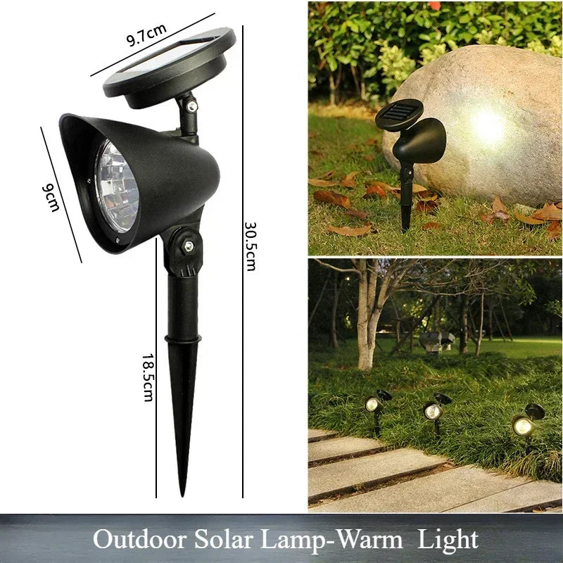 9 4 LED Solar Ground Lights Outdoor IP65 Waterproof Brightness Zpaxo 4led-Warm Light