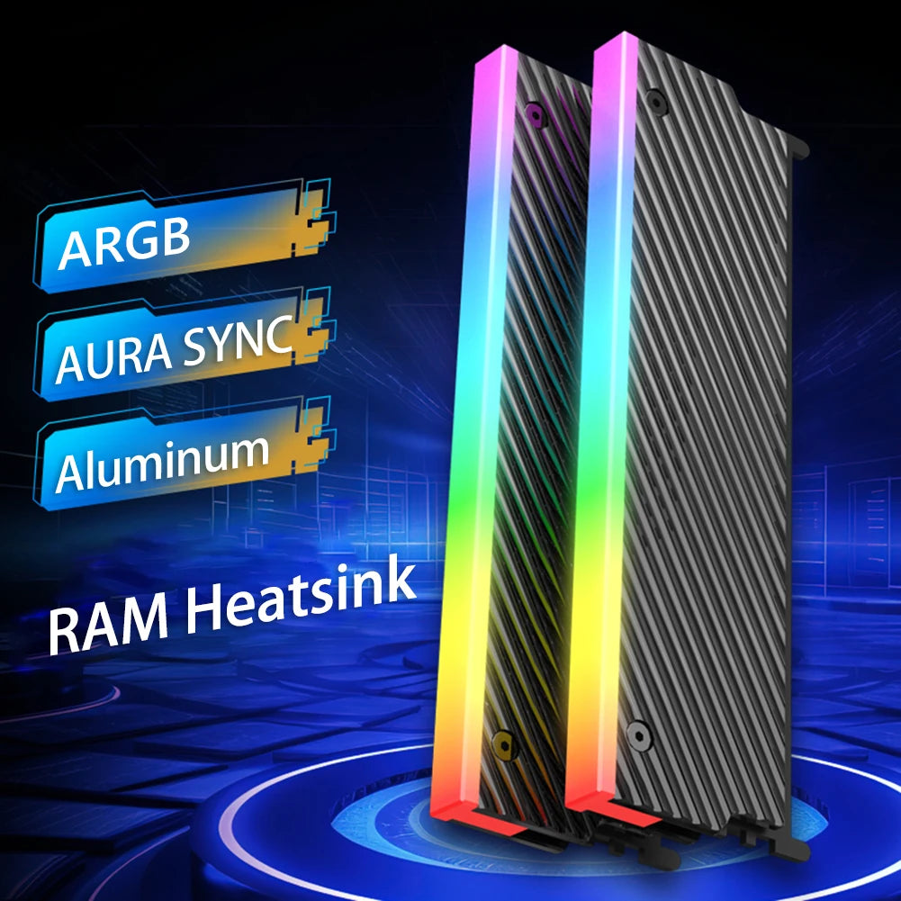 5V 3PIN ARGB RAM Heatsink Radiator Cooler Aura Sync Memory Cooling