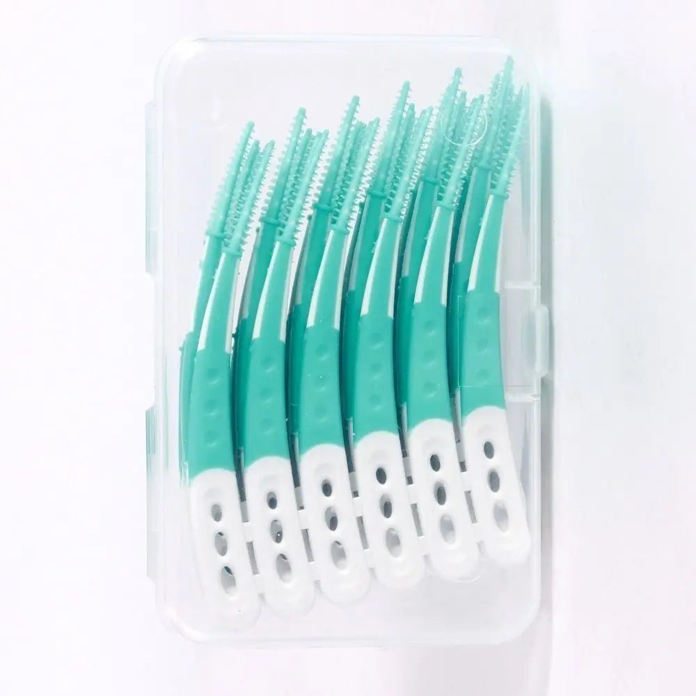 60Pcs New Silicone Interdental Brush 60Pcs Soft Bristle Tooth Cleaning Brush Inter-Dental Deep Cleaning Toothpicks Oral Cavity Zpaxo