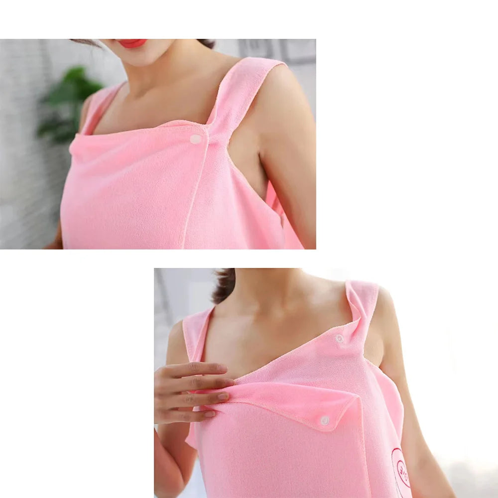 1Pc Women Quick Dry Magic Bathing Towel Spa Bathrobes Wash Clothing Sexy Wearable Microfiber Beach Towels Bathrooms Towel Zpaxo