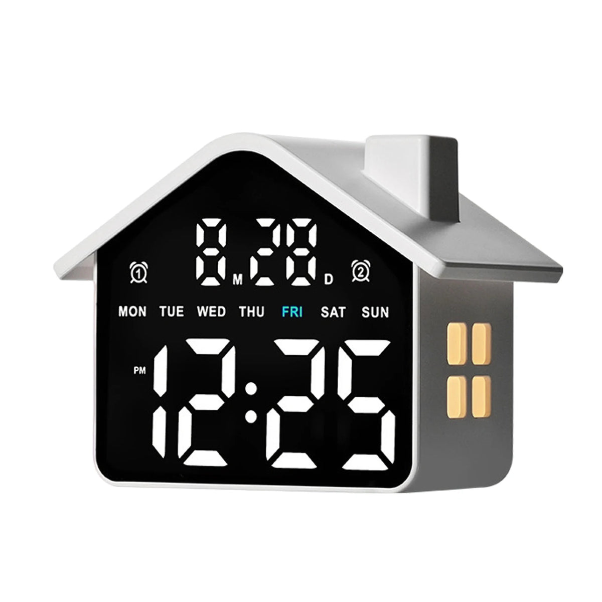 Led House Shaped Digital Alarm Clock Simple Electronic Small Night Zpaxo Style F