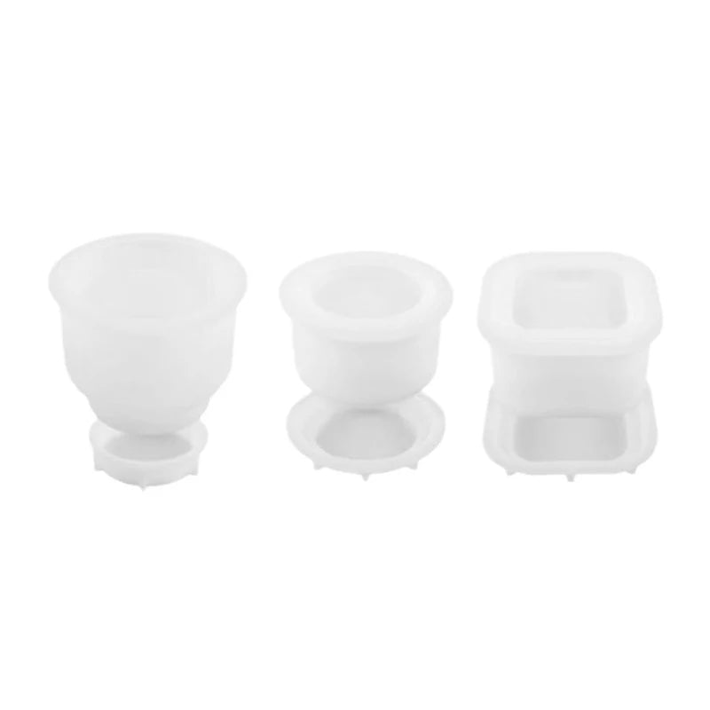 Silicone DIY Candle Jar Mold Lid Aroma Wax Making Resin Concrete Zpaxo