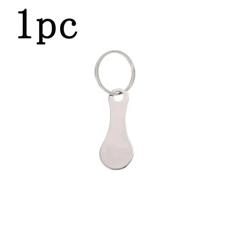 Metal Shopping Cart Tokens – Trolley Coin Keychain 1–6 Pack