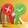 Dual Sided Hand Held Response Card Correct Incorrect Answer Clapper