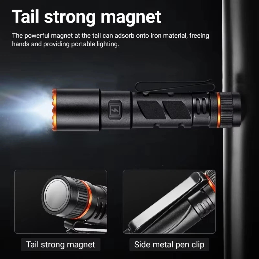 POCKETMAN 1600 Lumen USB Rechargeable Zoomable LED Flashlight