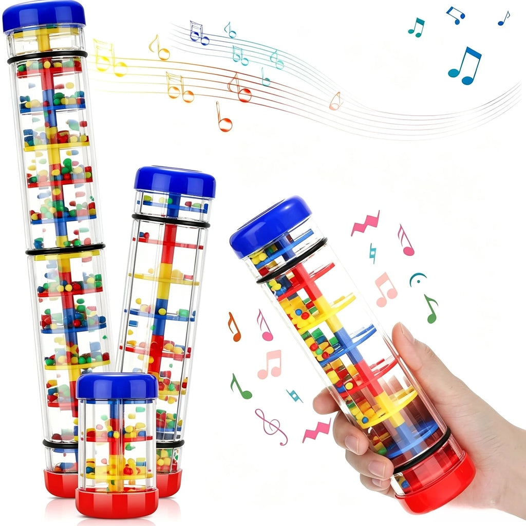 Rain Stick Rainmaker Hand Shaking Sound Tube Bells Orff Percussion
