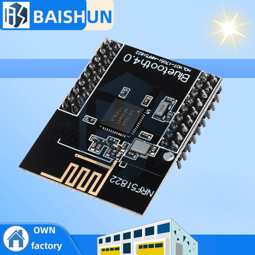 1PC NRF51822 2.4G Wireless Communication Module – Bluetooth/Zigbee/DMX512 Compatible for IoT & Wireless Applications Zpaxo Default Title