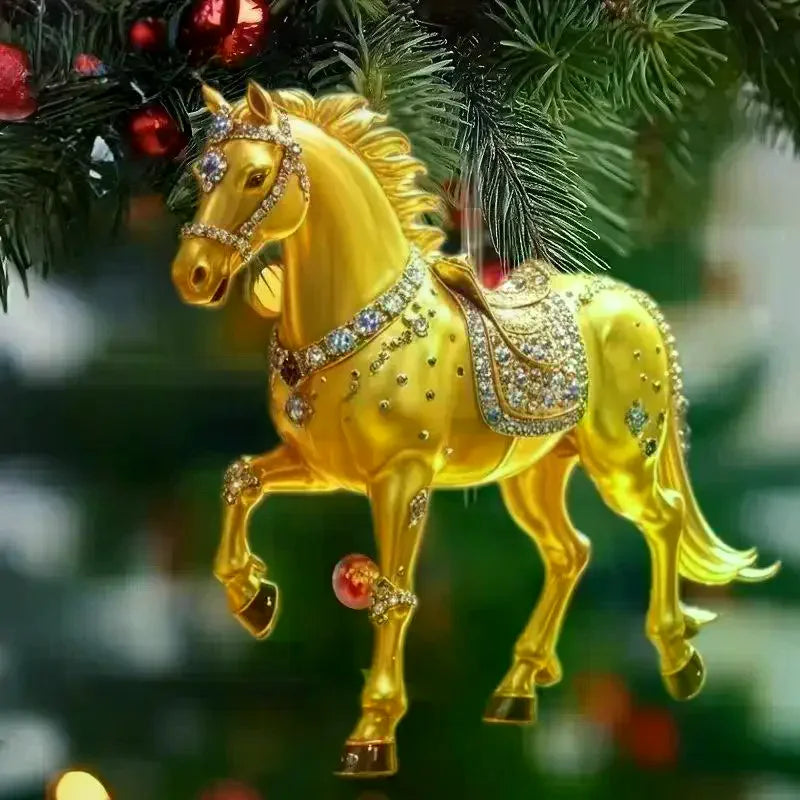 2D Acrylic Horse Pendant – Car Charm, Bag & Tree Ornament