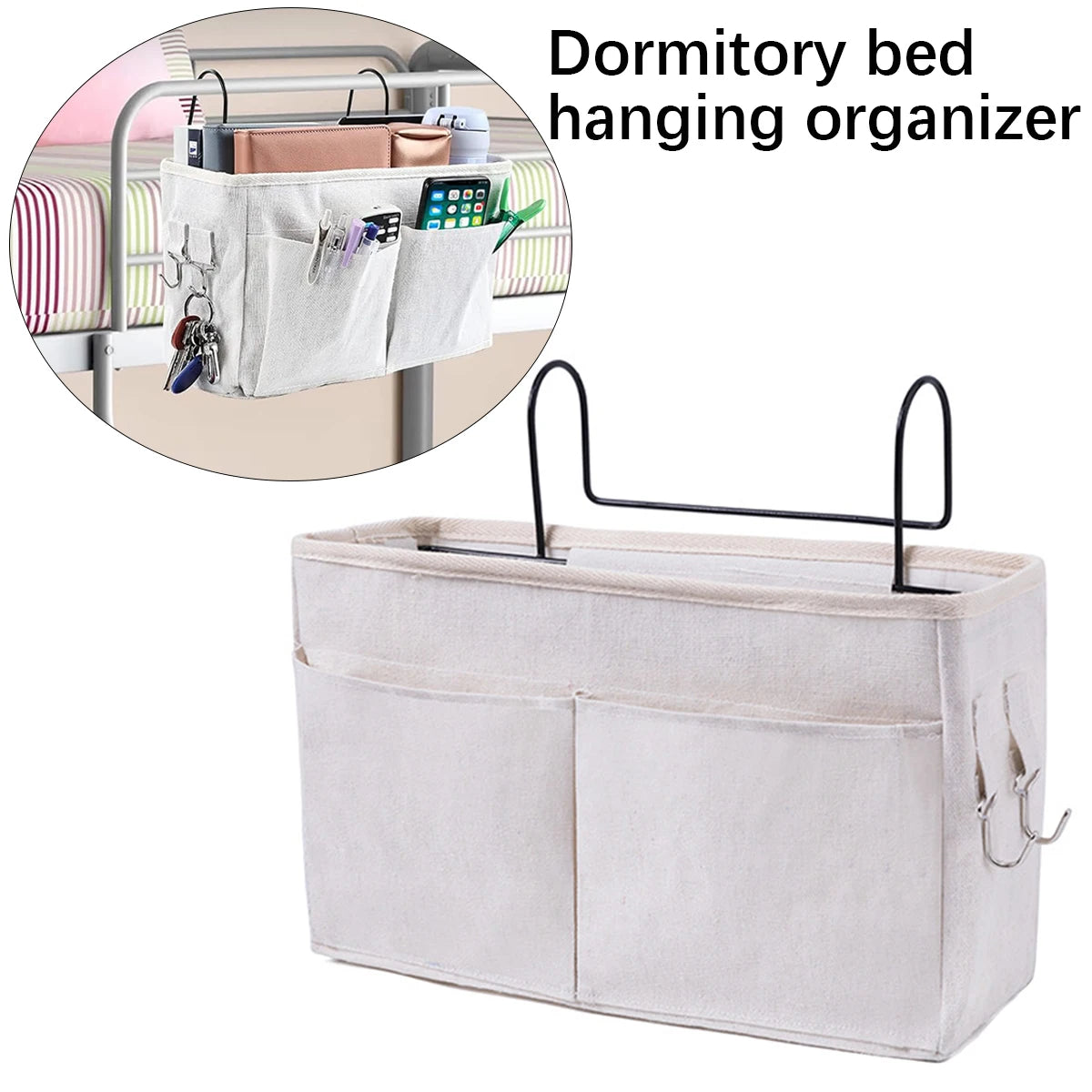 Wall-Mounted Hanging Storage Basket | Dorm & Bedside Organizer