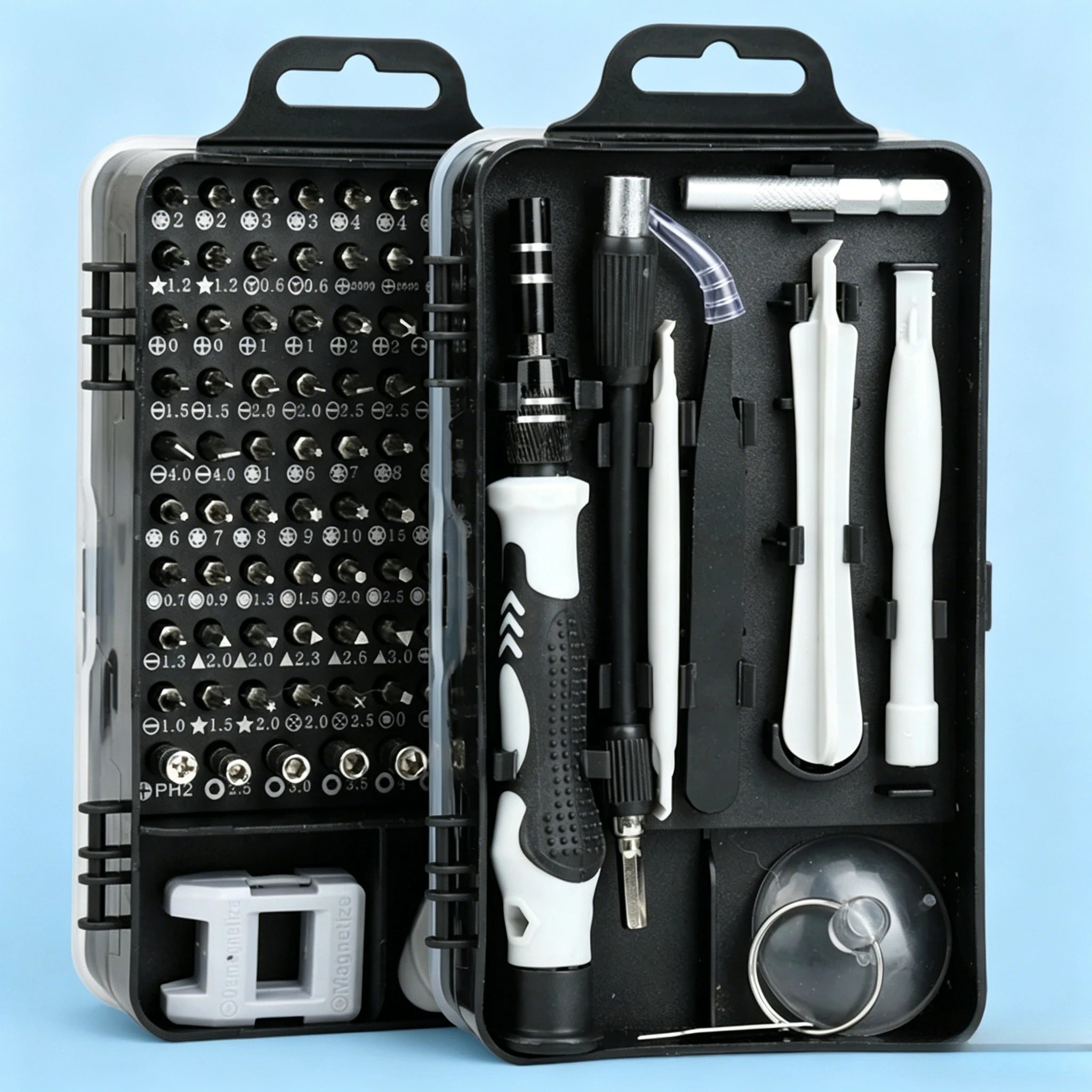Screwdriver Bits Set Magnetic Torx Phillips Screwdriver Socket Remover Wrench for Electronics Repair 115B Zpaxo Silver-B