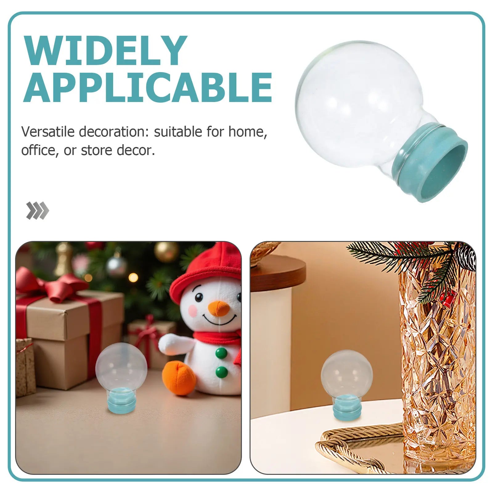 Transparent Empty Glass Snow Globe Dome Thickened Design DIY