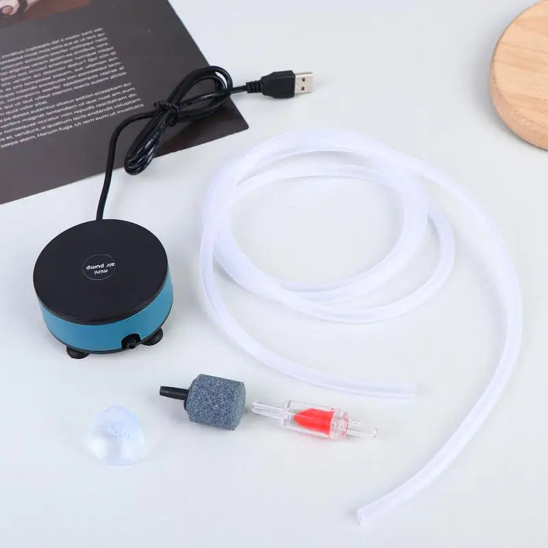 USB Mini Aquarium Air Pump Portable DC5V Small Oxygenator Low Noise Zpaxo