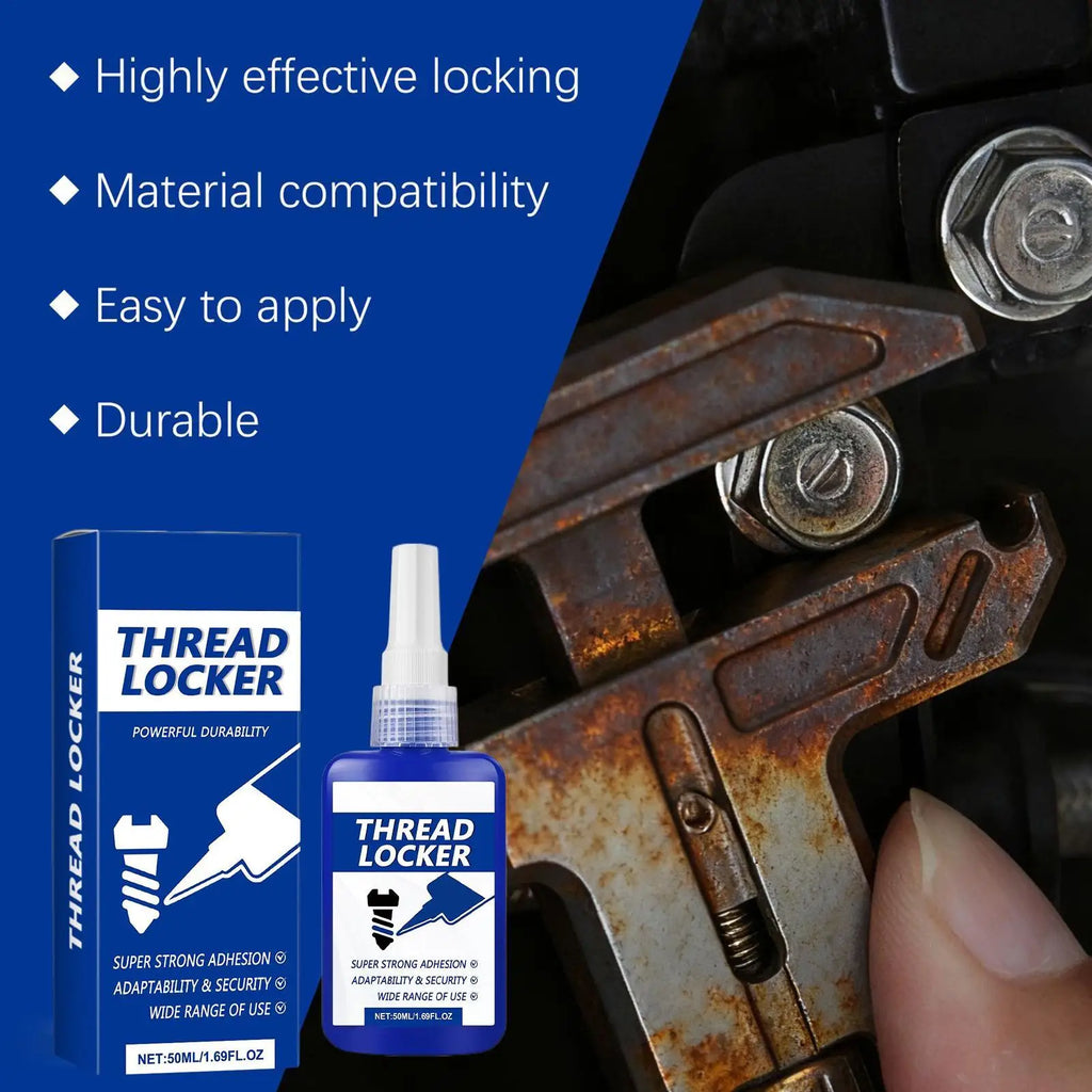 Removable Thread Locker Adhesive Blue Metal Glue Sealant Screws Bolts