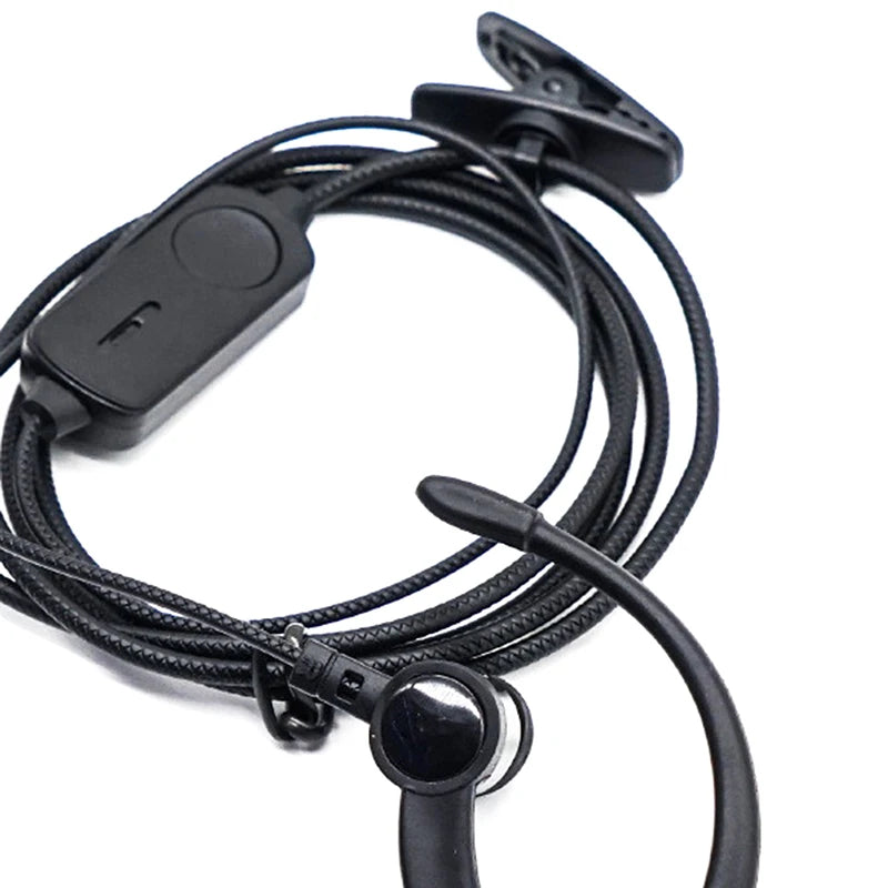 Rotatable Earhook Headphone BF760 BF996 Walkie Talkie Headset Mic