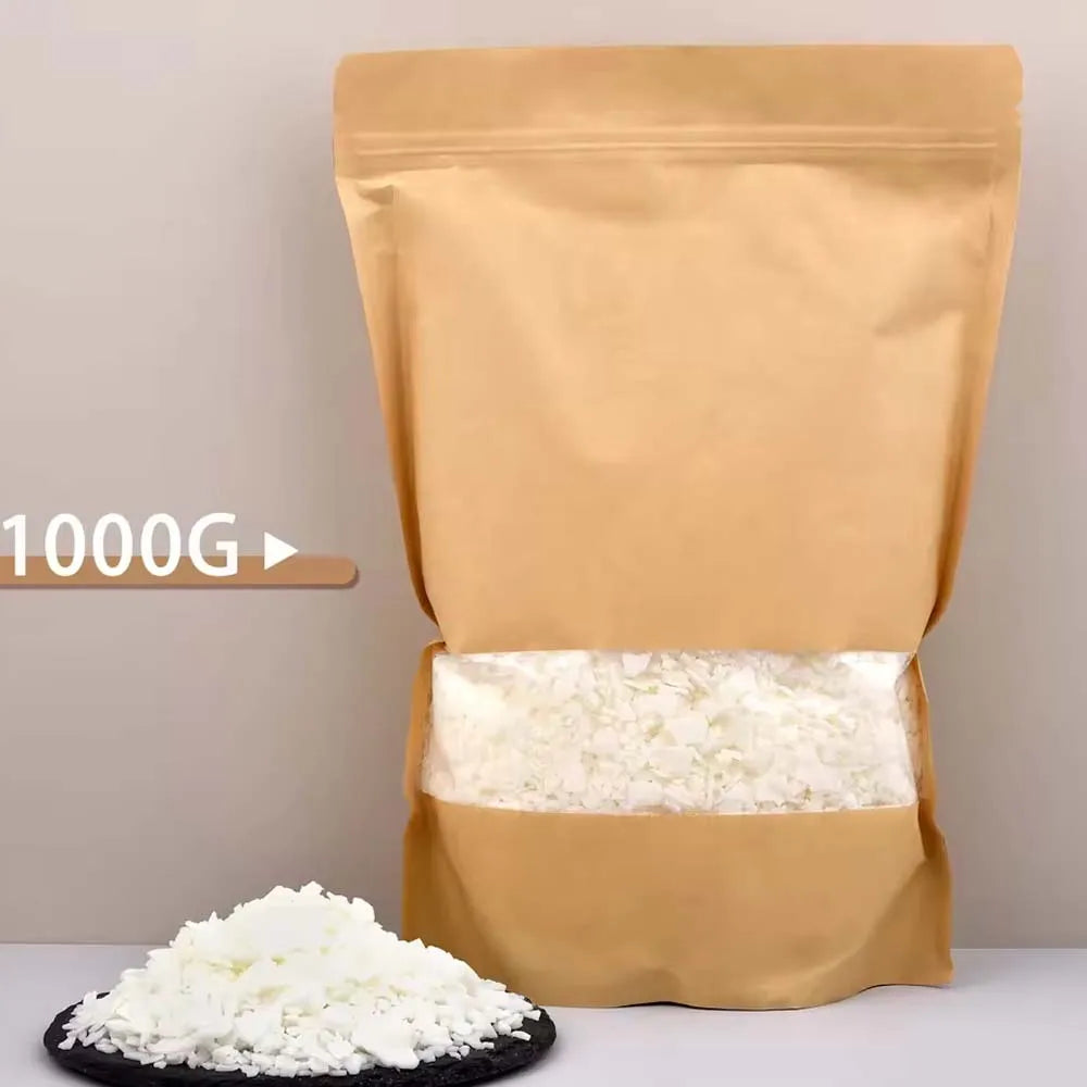 100/500/1000g Natural Soy Wax Flake For DIY Handmade Candles Crafts Additive-Free Scented Candle Raw Material Making Kit Zpaxo 1000g