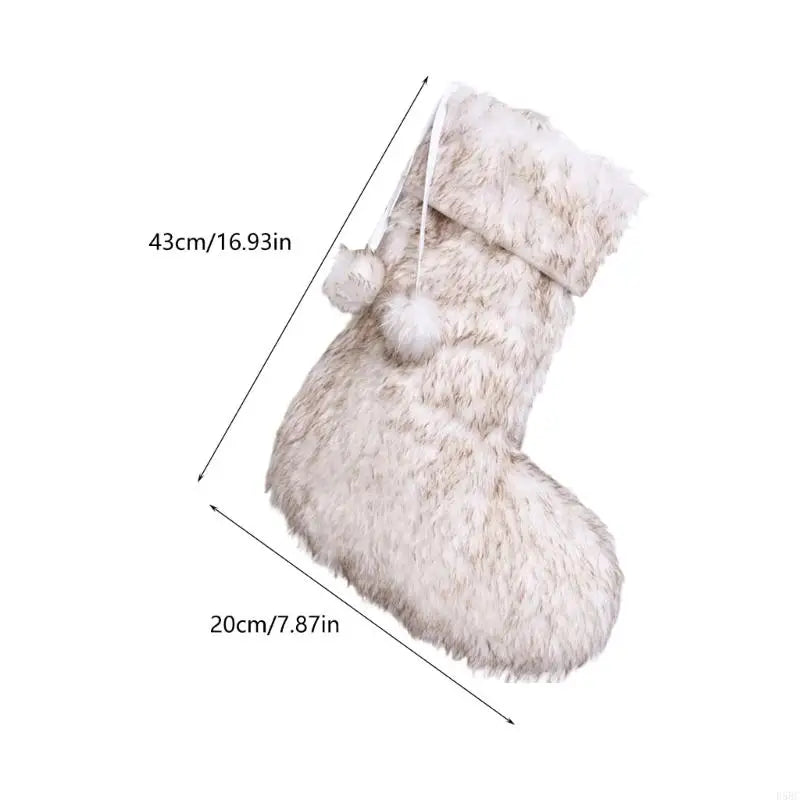 Faux Furs Holiday Hanging Sock Elegant Designs Fireplaces Mantels
