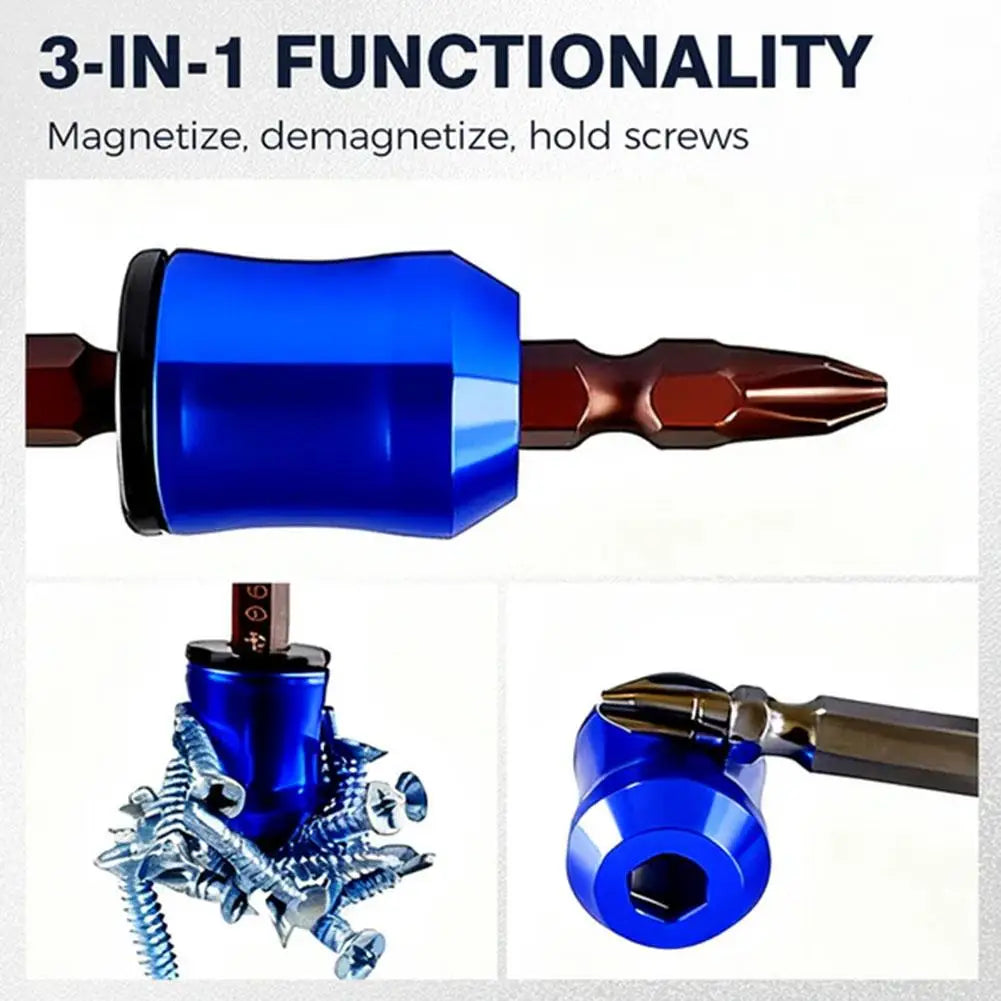 1/5pcs 3-in-1 Screwdriver Head Aluminum alloy Strong Magnetic Screw Universal Magnetic Screw Bit For Hex Screwdriver Accessories Zpaxo